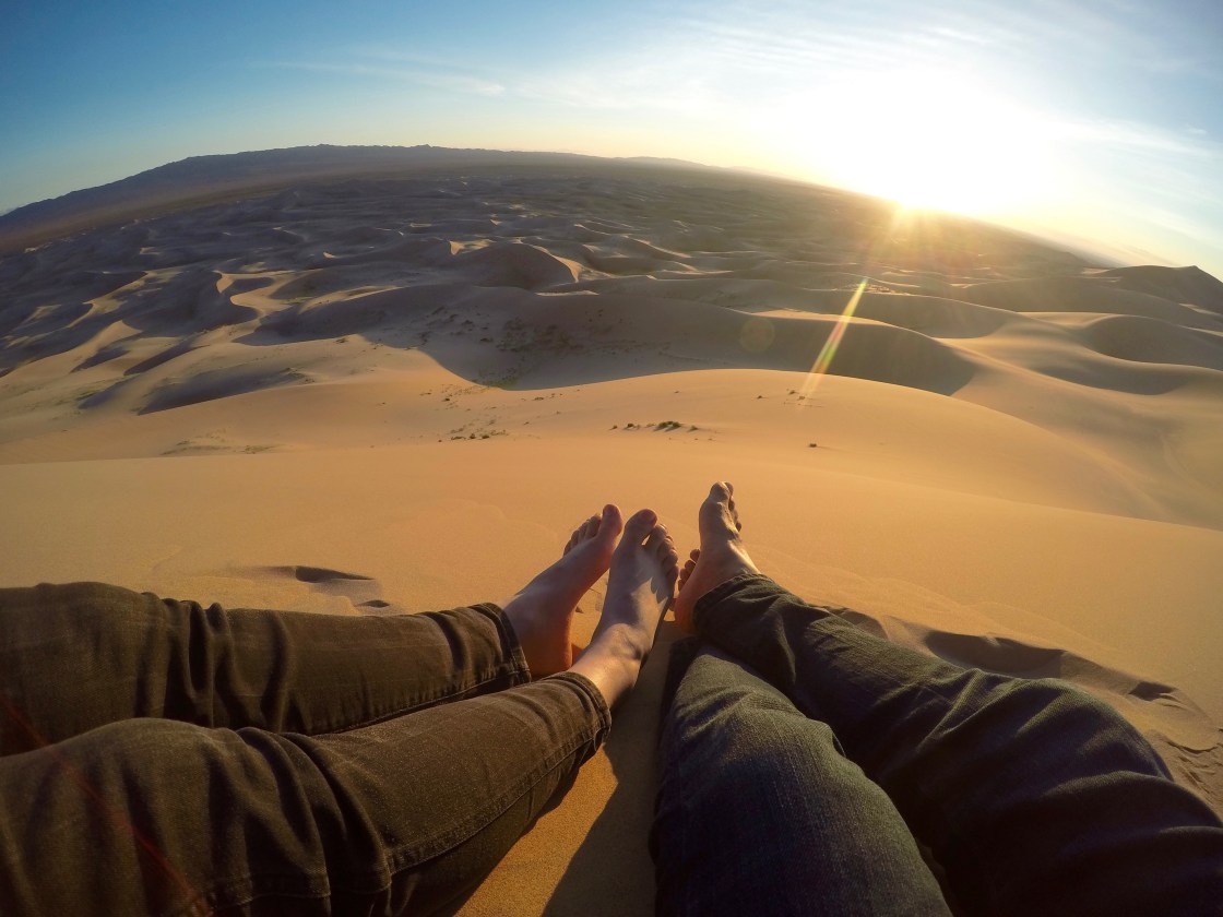 Sunset at the Singing Sand Dunes