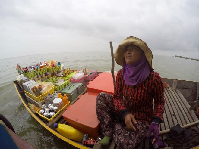 Vendor on Tonle Sap Lake