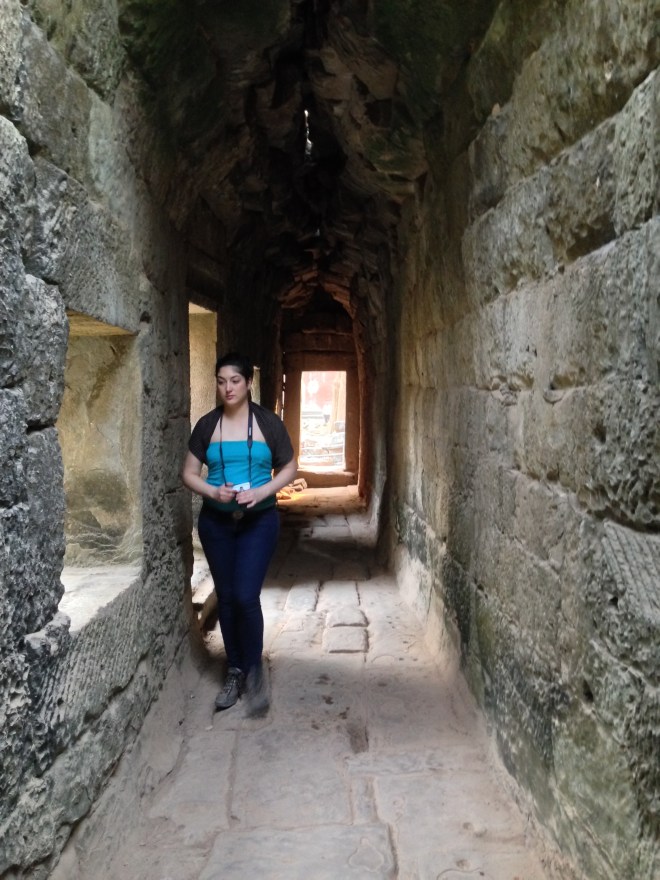 H in the ruins of Angkor